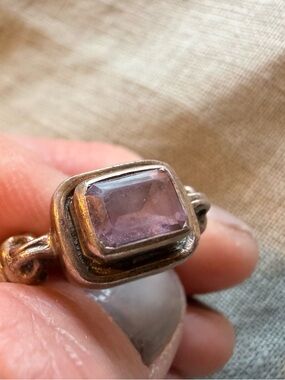 Silpada Sterling Silver Ring with Rectangular Lavender Stone size 6
